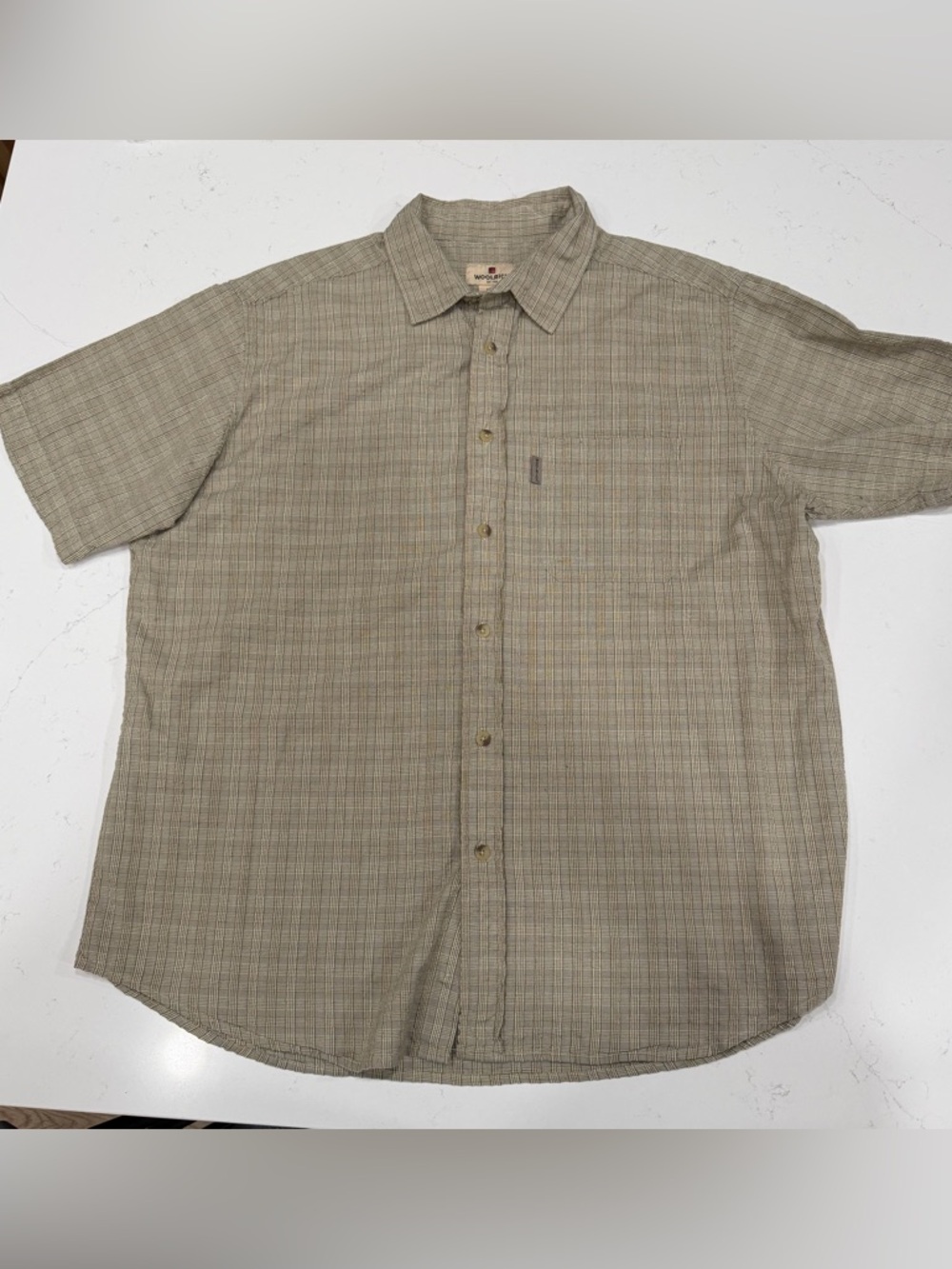 Woolrich Men’s Vintage Shirt-Sleeve Button Up Shirt XL